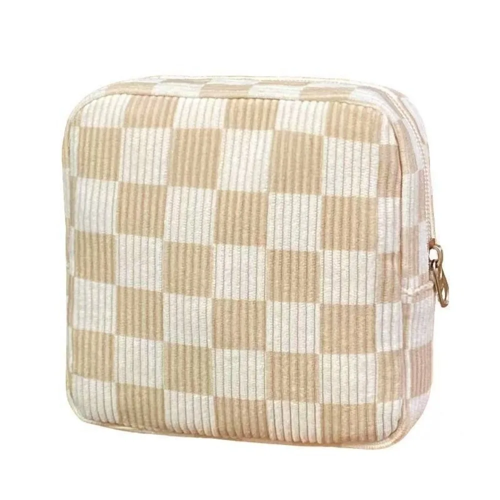 

Protective Large Capacity Corduroy Travel Storage Bag Dustproof Cartoon Travel Wash Handbag Durable Corduroy Makeup Bag Home