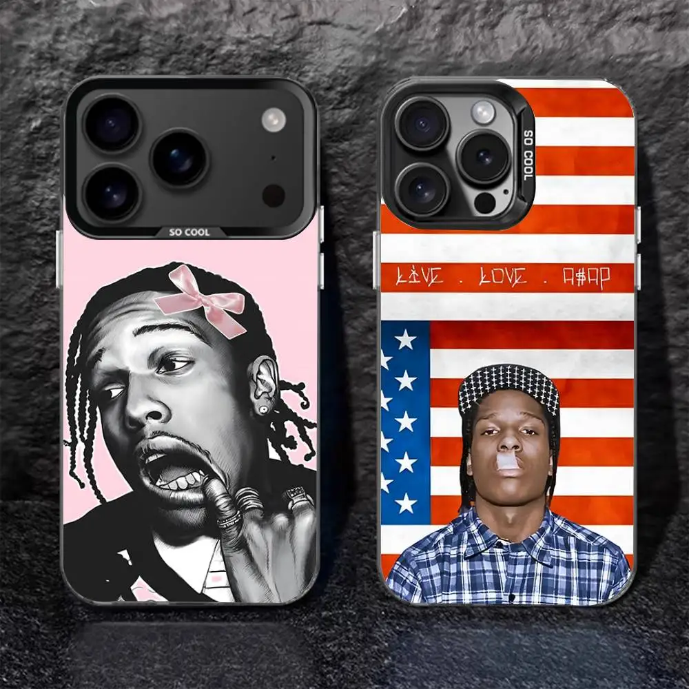 

A-ASAP Rocky Rapper Black Matte Shockproof CoverPhone Case For iPhone 17,16,15,14,13,12,11,Pro,Max,Plus