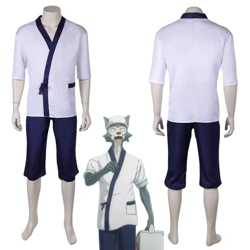 Fantasia Anime BEASTARS Legoshi Cosplay Men Costume Tops Shorts Role-playing Outfits Halloween Carnival Clothes