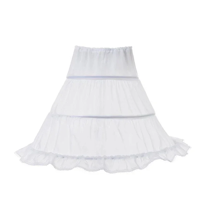 Girls Petticoat Kids 2-3 Hoops Accessory Crinoline Underskirt for Evening Wedding Dress Half Slip Princess Costume