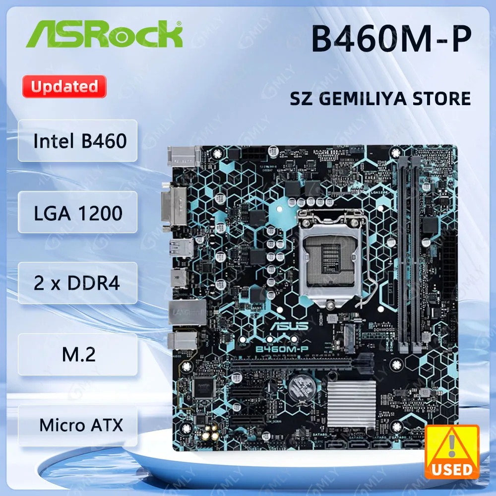 

ASUS B460M-P Motherboard LGA 1200 DDR4 64GB 1×M.2 support Core i3-10100 i3-10320 i5-10500 Gold G6500 i9-10900 cpu Micro ATX