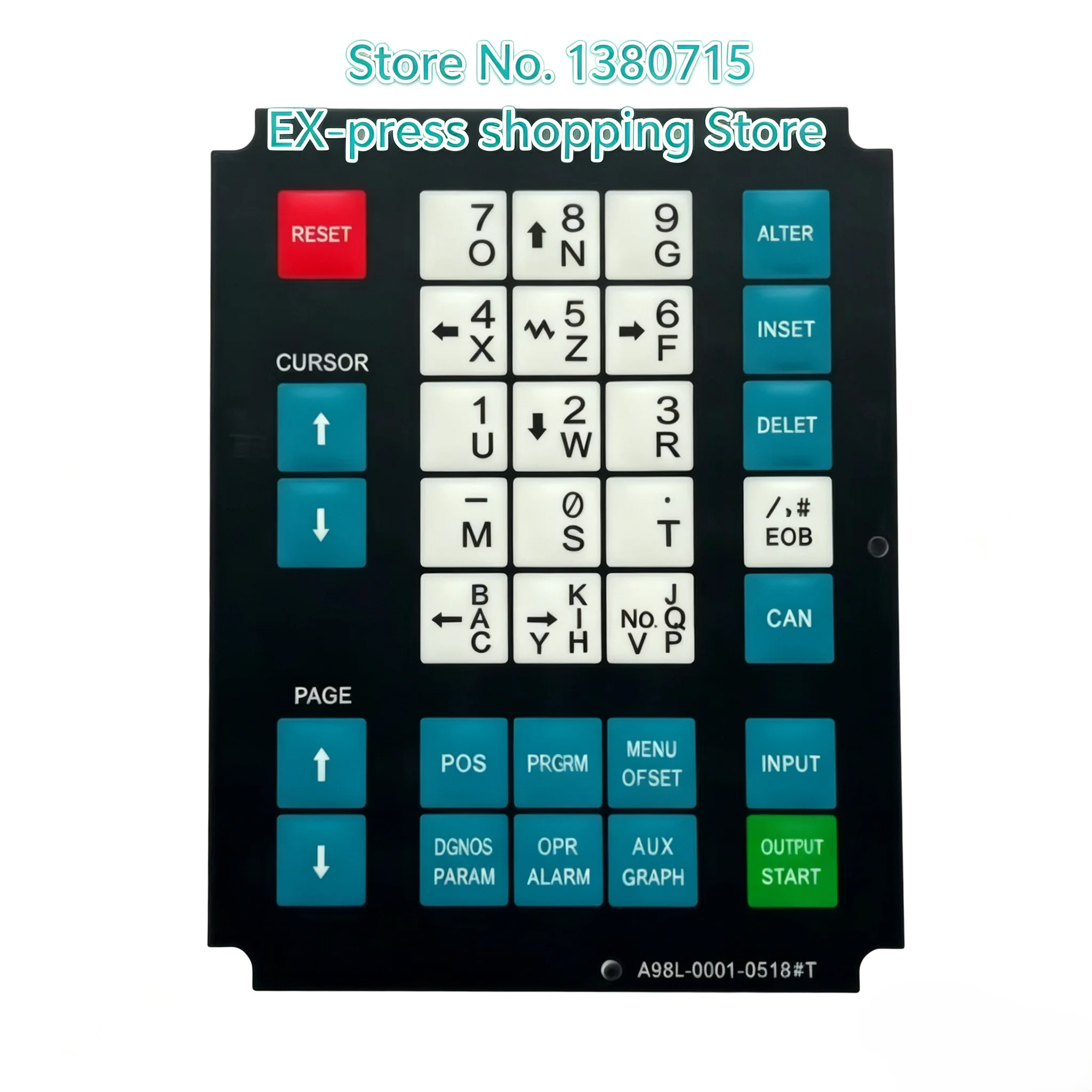 Industrial Membrane Switch Keypad A98L-0001-0518#T Control Panel Keyboard Film
