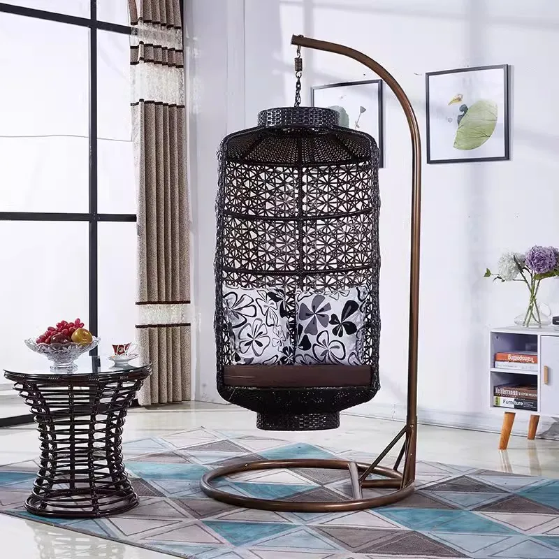 Hanging Basket Rattan Chair Cradle Chair Outdoor Hanging Birdcage Chair