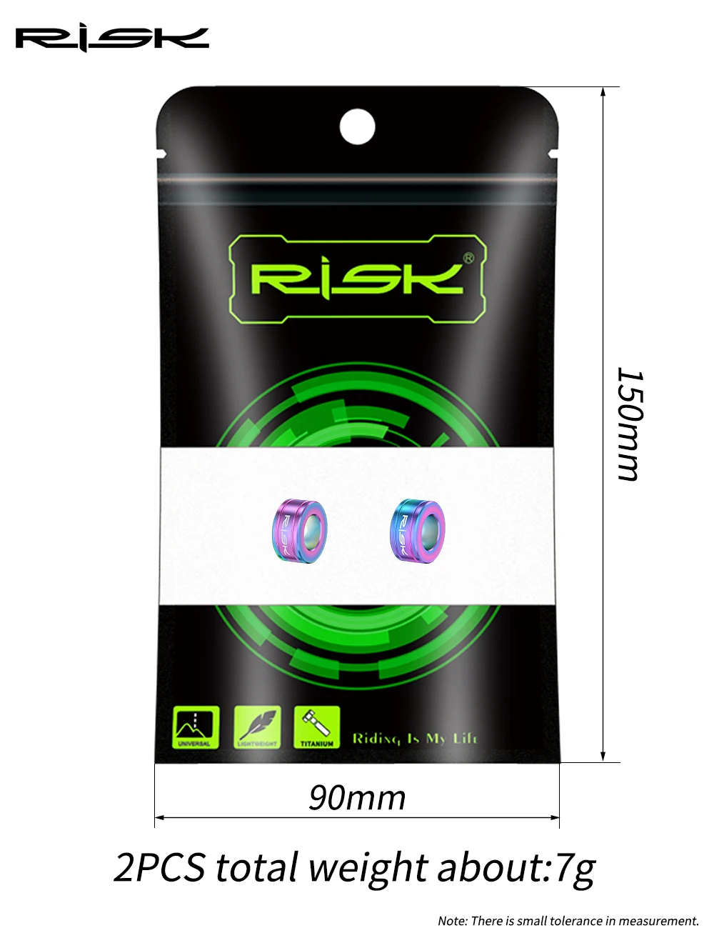 RISIKO Fahrrad Integrierte Scheibenbremse Einstellscheibe M6 Titan Schraube Spacer Berg Faltrad Bremsklemme XT Scheibenbremse – Detail 7