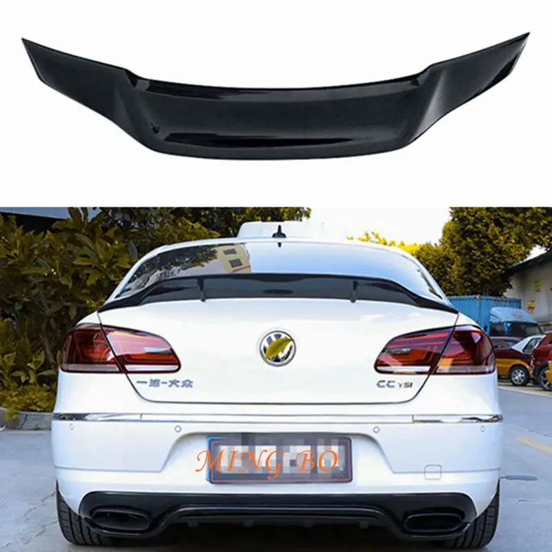 

FOR Volkswagen Passat CC 2009-2018 R Style Carbon Fiber FRP Rear Spoiler Trunk Wing