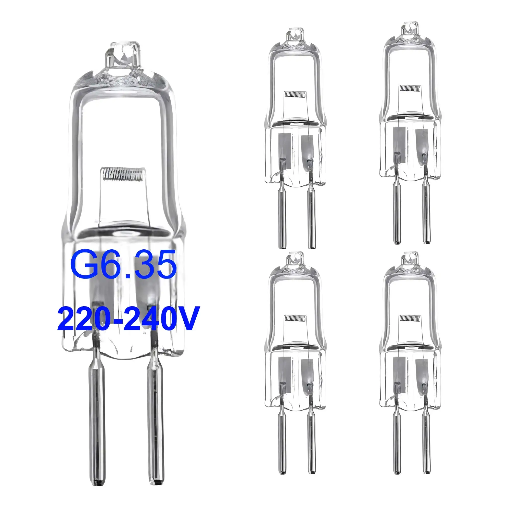 5er-Pack T4 230V G6.35 GX6.35 Marine-Wolframlampe Halogenlampe 35W 50W 100W 150W 200W 250W 300W 650W 1000W Angellampe – Detail 3