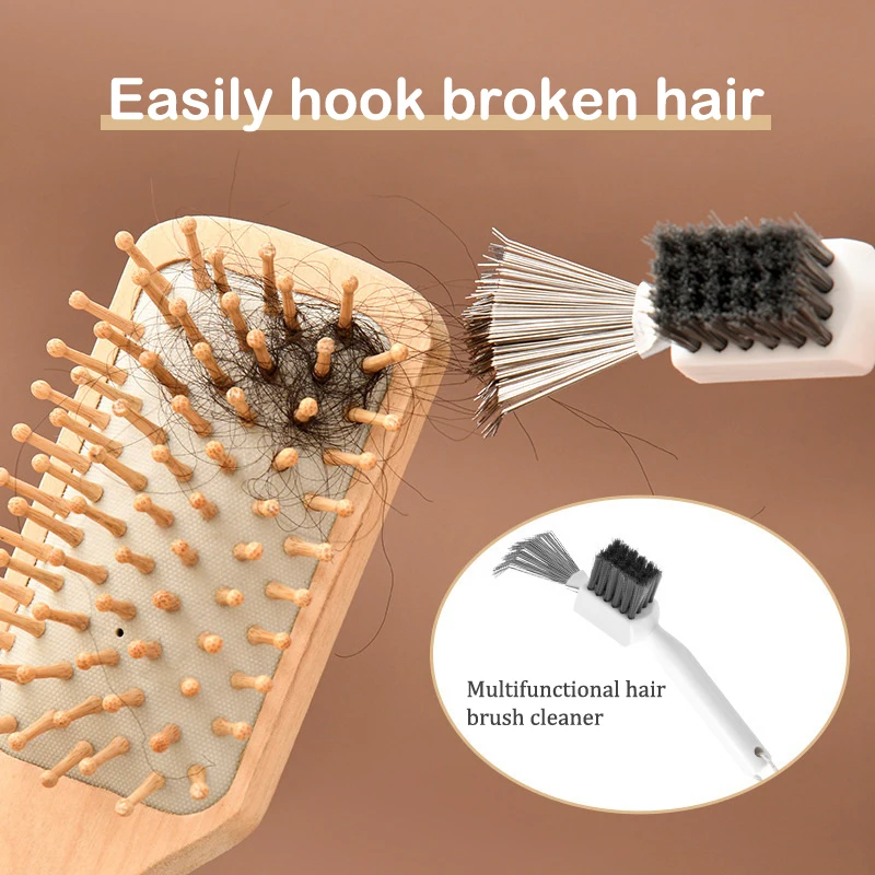 2 in1 Comb Cleaner Delicate Cleaning Hair Brush Comb Cleaning Tools Handle Embeded Tool Airbag-comb Cleaner Edge Brush