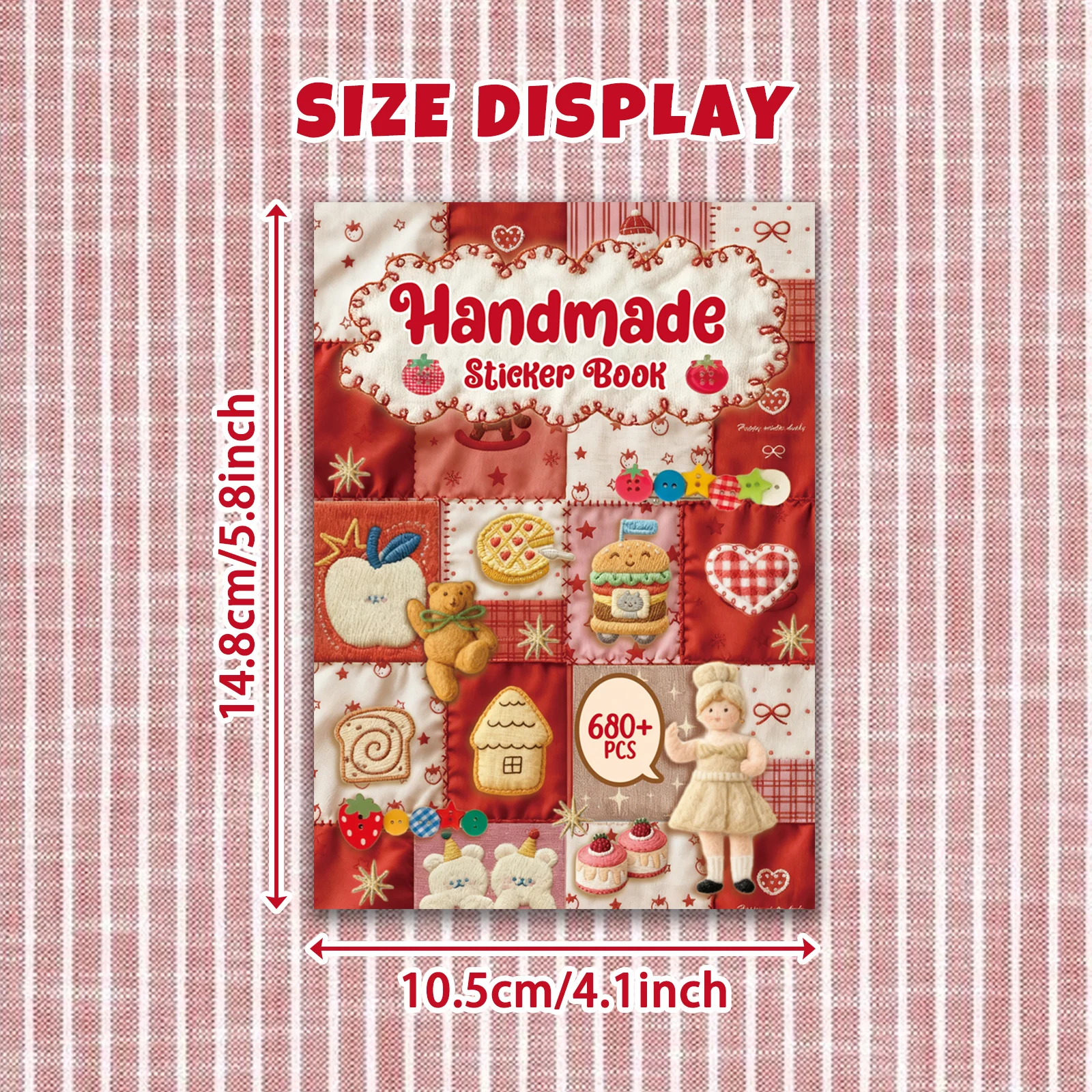 Zufällige Abdeckung 30 Blätter 680+ Stück Vintage Niedliche und Filigrane Stickerei-Aufkleberbuch für Erwachsene Sticker-Journaling-Aufkleber – Detail 6