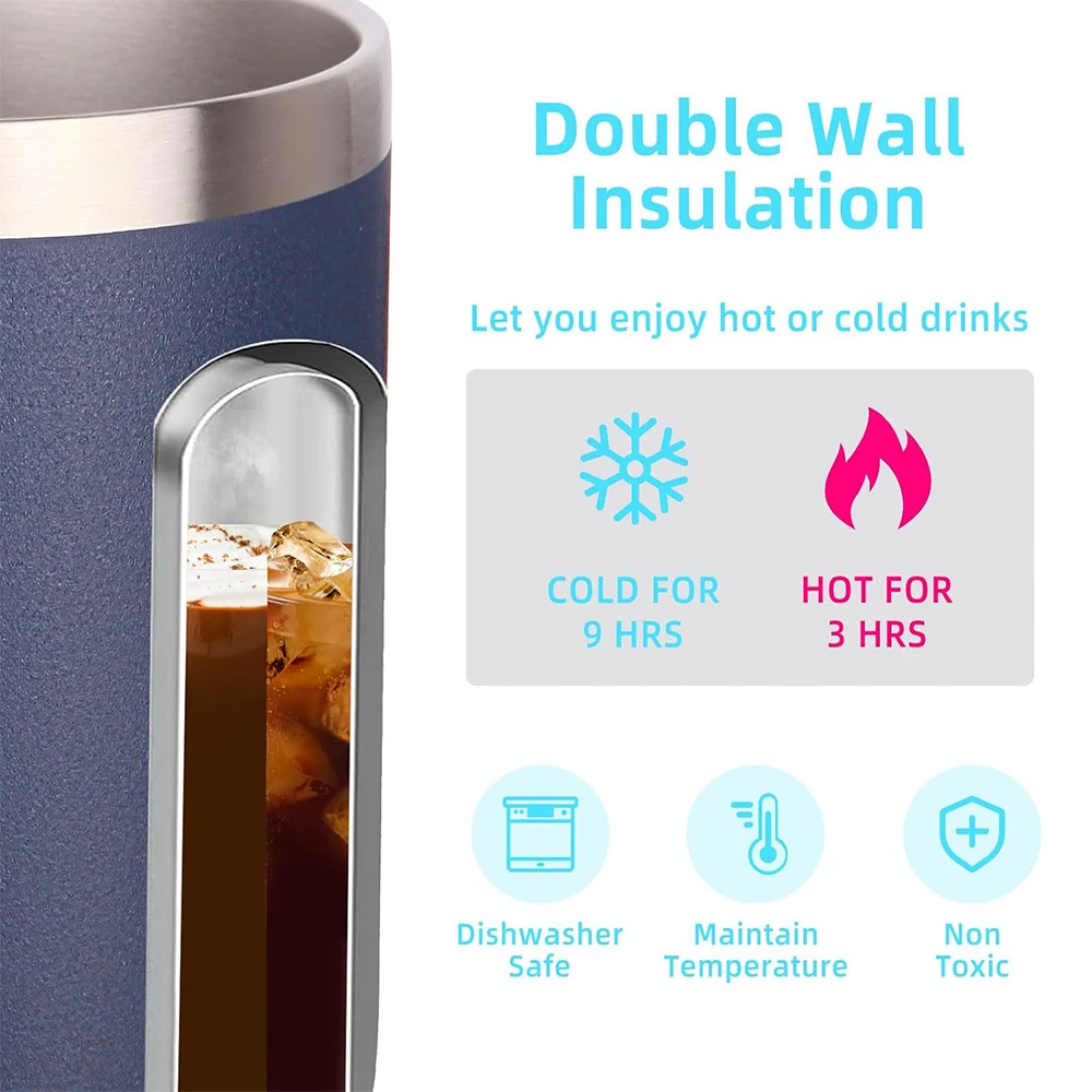 14 oz (approx. 396.9 g) Mug, Vacuum Insulated, Stainless Steel with Lid