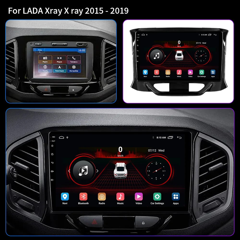 Android 13 For LADA Xray X Ray 2015 2016 2017 2018 2019 Car Radio Multimedia Video Player Navigation Stereo GPS 2 Din Head Unit