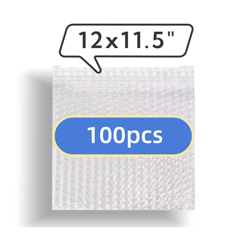 

100 шт. 12X11,5 дюйма, упаковочные пакеты с пузырьками, защитная пленка, пузырчатые пакеты, доставка, самозапечатывающиеся воздушные подушки с воздушной подкладкой