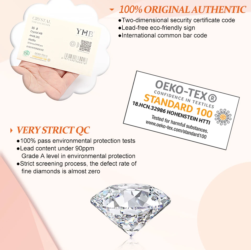 Yhb-Flatback Hotfix Strass steine für Schuhe, Taschen, Telefone, Stoff Kleidungs stück Dekoration, DIY Schmuck Accessoires, hohe Qualität – Detail 4