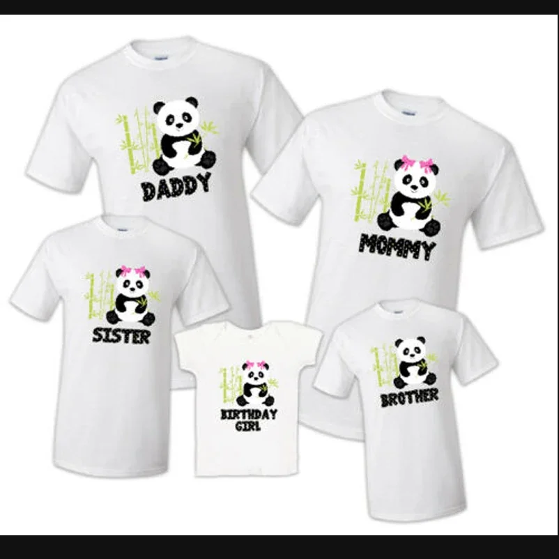 Family Matching Panda Birthday Party T Shirt Family Matching Celebration Reunion Tee All Family Member Availible Shirt Gift