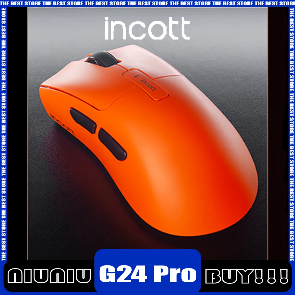 

Беспроводная мышь Incott G24 Pro, 8K PAW3950, датчик, двойной режим, горячая замена, игровая мышь для киберспорта, легкие аксессуары для ПК, геймеров, подарки