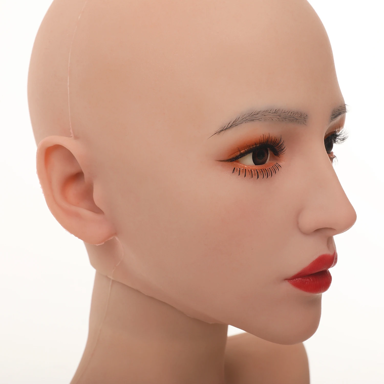Female Silicone Head Model for Wig Jewelry Display Simulation Mannequin Head Hair Extension EU American Face Shape TM06