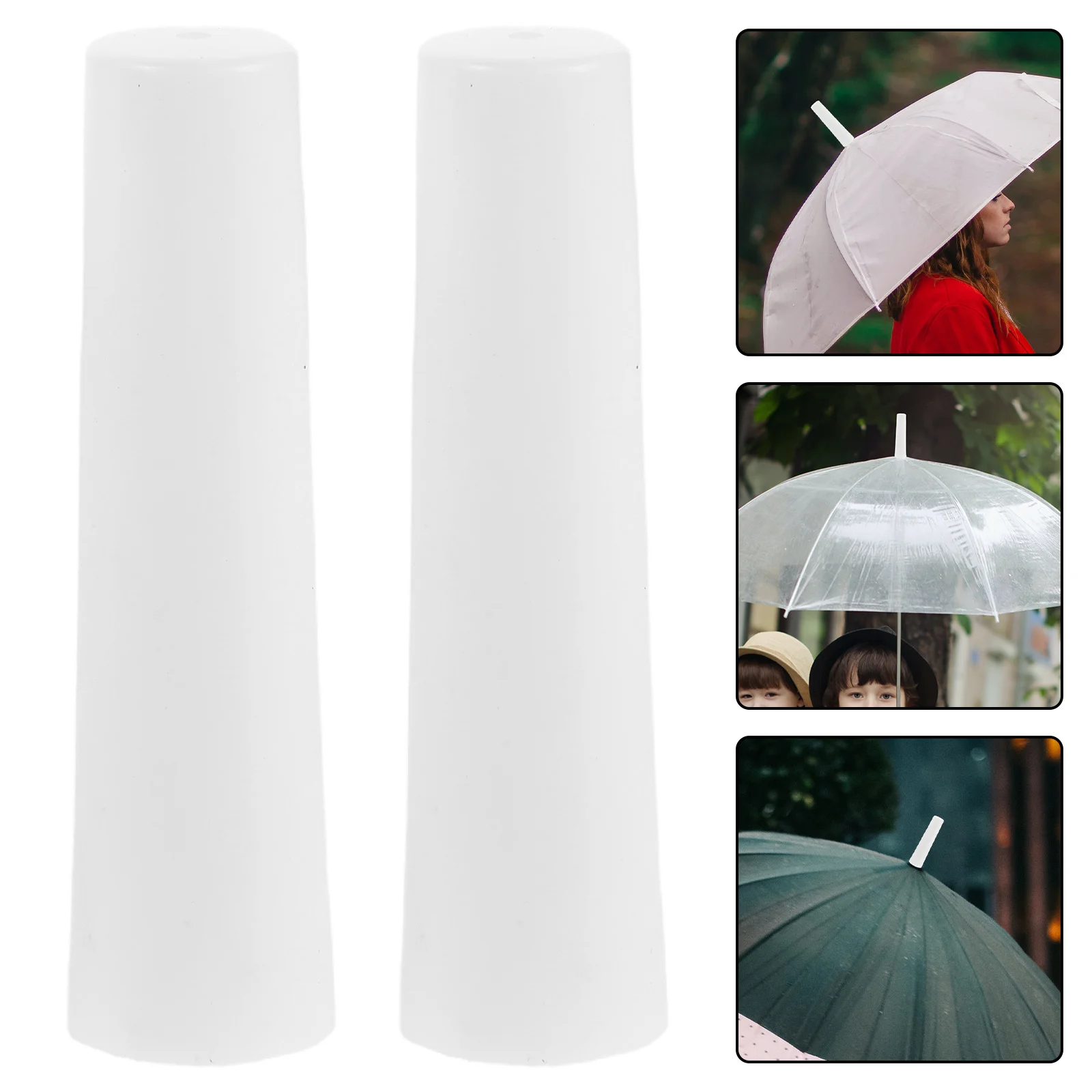 

2Pcs Umbrella Tip Covers Durable Replacement Tops for Straight Folding Umbrellas Hiking Stick End Caps Outdoor Gear Repair
