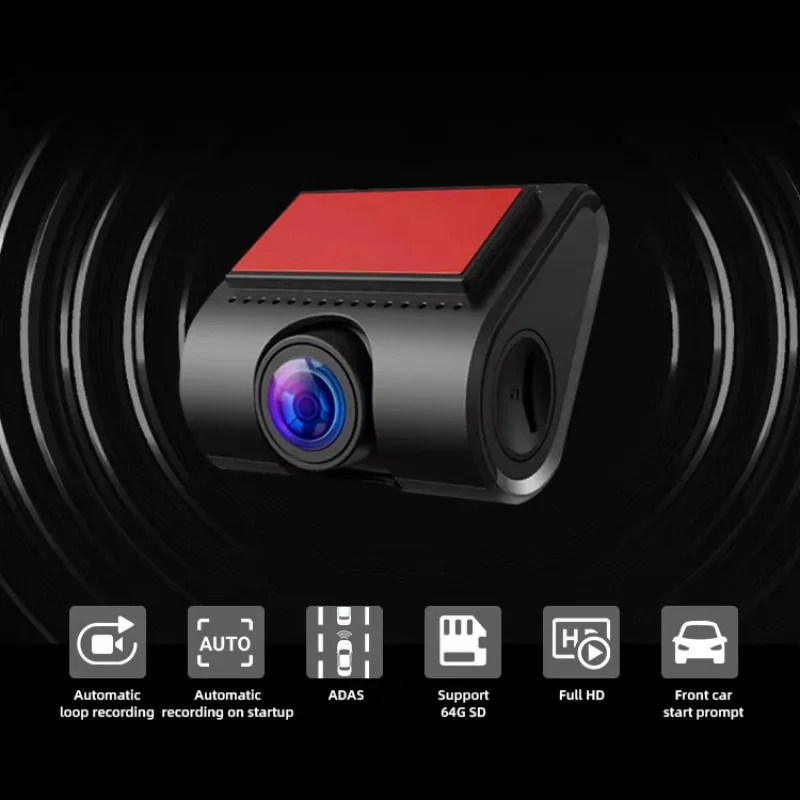 

Metal Housing Dashboard Cam Car USB DVR Driver Recorder 64GB Dashboard Cam 720P Black Box, 110 ° Wide Angle, Suitable for Market