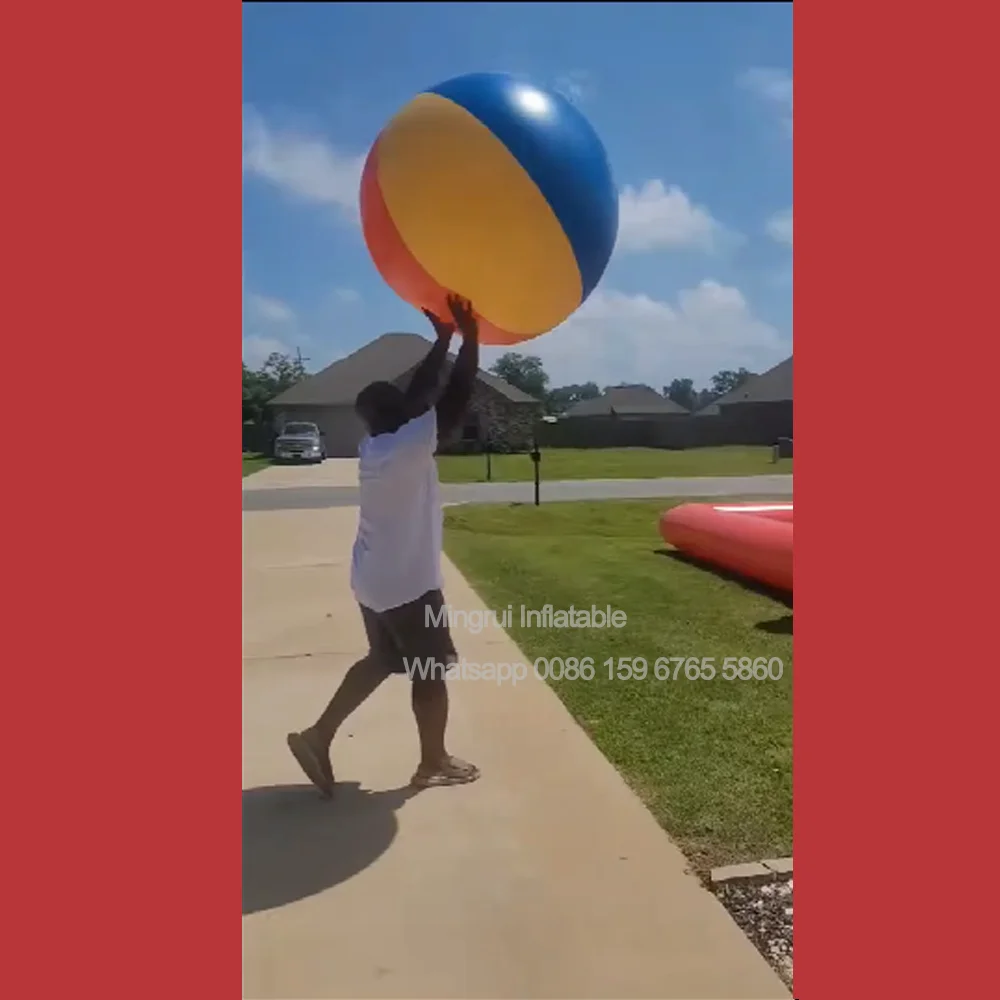 Gigante inflável piscina de água de praia vermelha, campo de vôlei, parque jogo paly para reunião familiar fora, 52x27ft