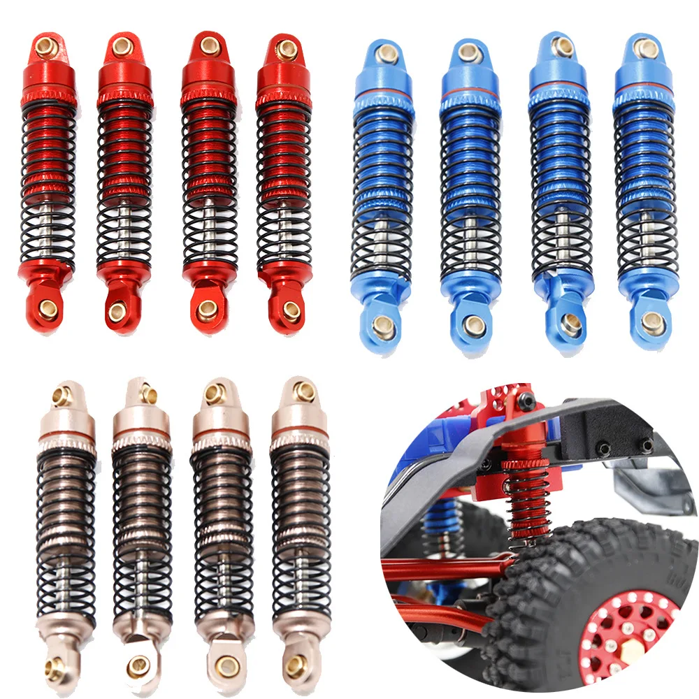 4PCS Aluminum Alloy Shocks Absorbers Oil Damper Compatible For Traxxas 1/18 Trx4M RC Crawler Car Upgraded Replacement Parts