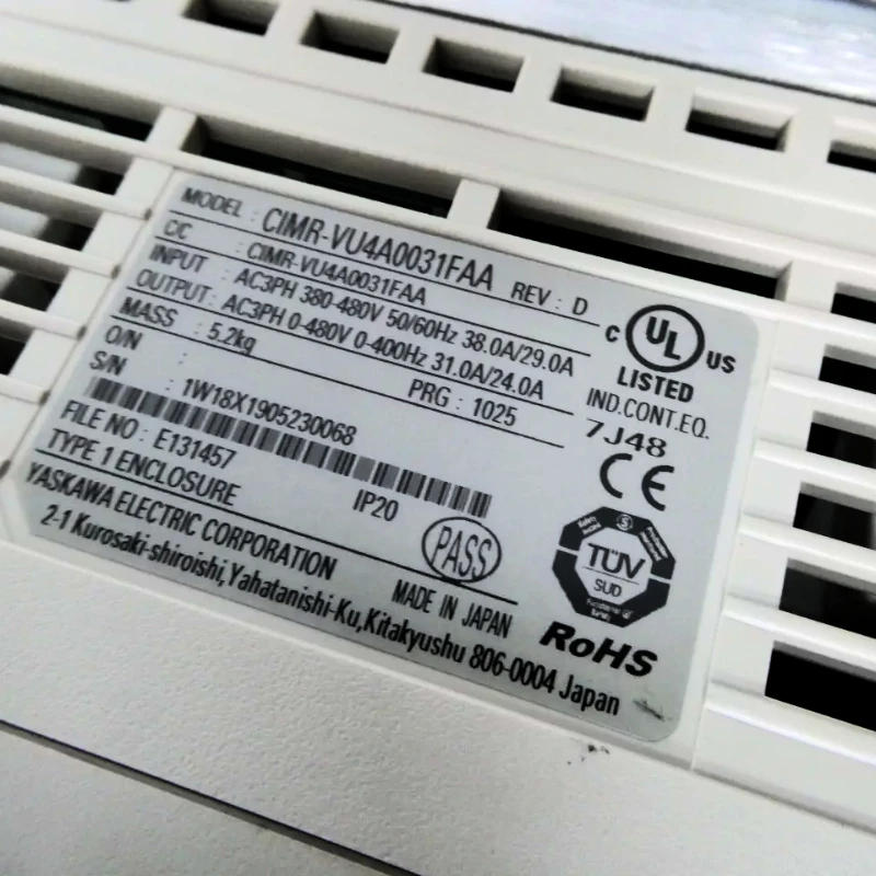 Yaskawa CIMR-VU4A0031FAAA Inverter New In Box 1 Year Warranty
