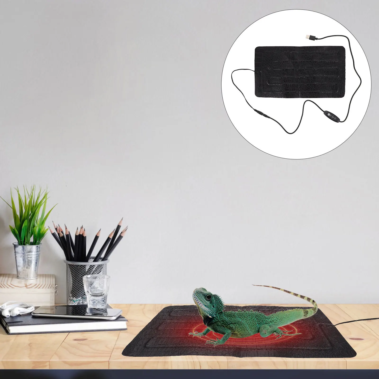

1Pcs Electric Heated Reptile Pad Pet Heating Mat Warm Sleeping Cushion for Small Animals Reptile Heating Pad Heated