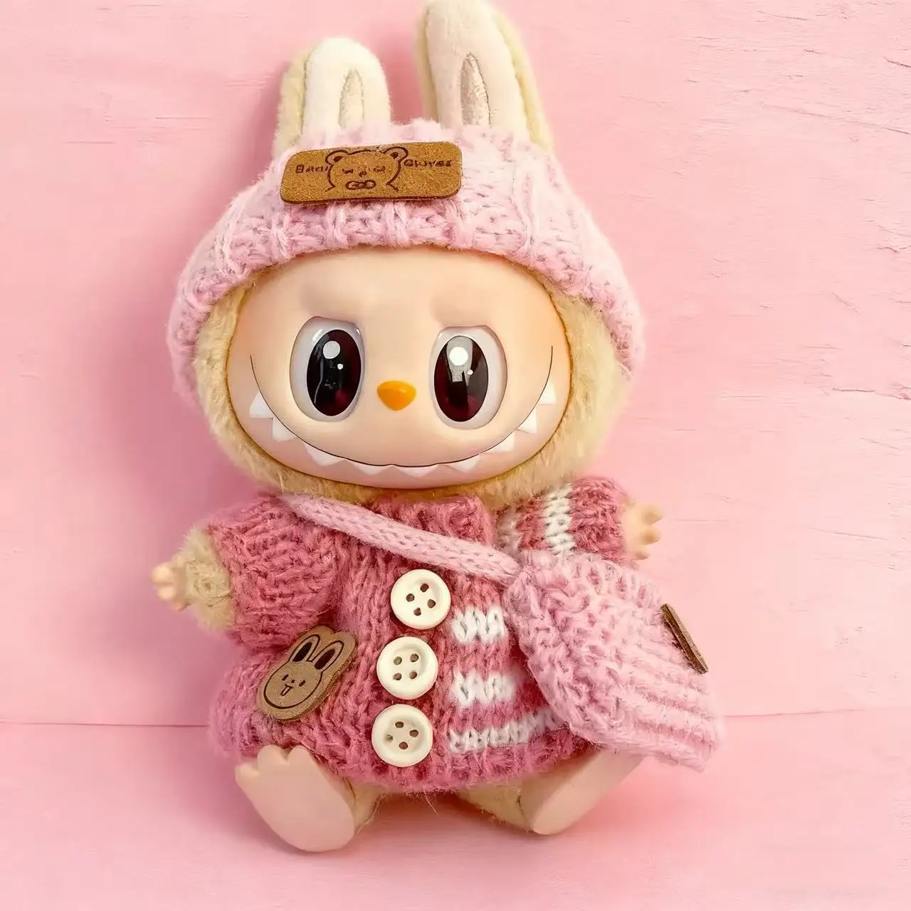 for Labubu Outfit V1 V2 V3 17cm Dolls Sitting Accessories Glasses Clothing Designer Kids Gift Sweater Hat Bag Set Doll clothes