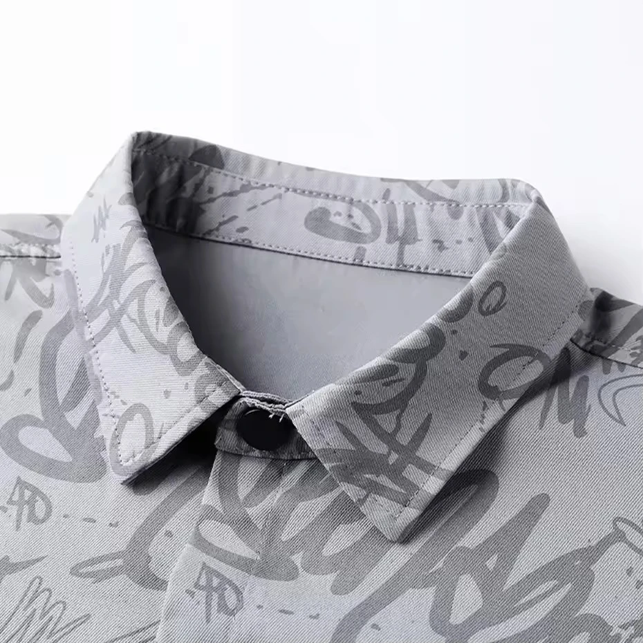 Summer Short Sleeve Shirts Men 8XL Plus Size Shirts Fashion Casual Graffiti Print Shirt Male Big Size Tops Summer