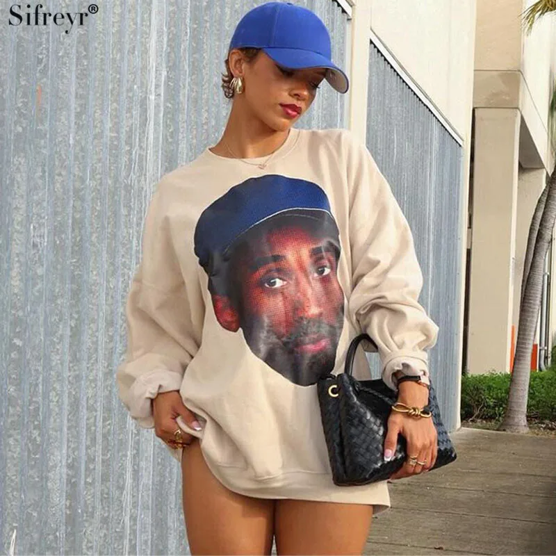 

Sifreyr Trendy Fashion Versatile Top 2024 Autumn Round Neck Long Sleeve Loose Casual Fashion Streetwear Pulovers Sweatshirt