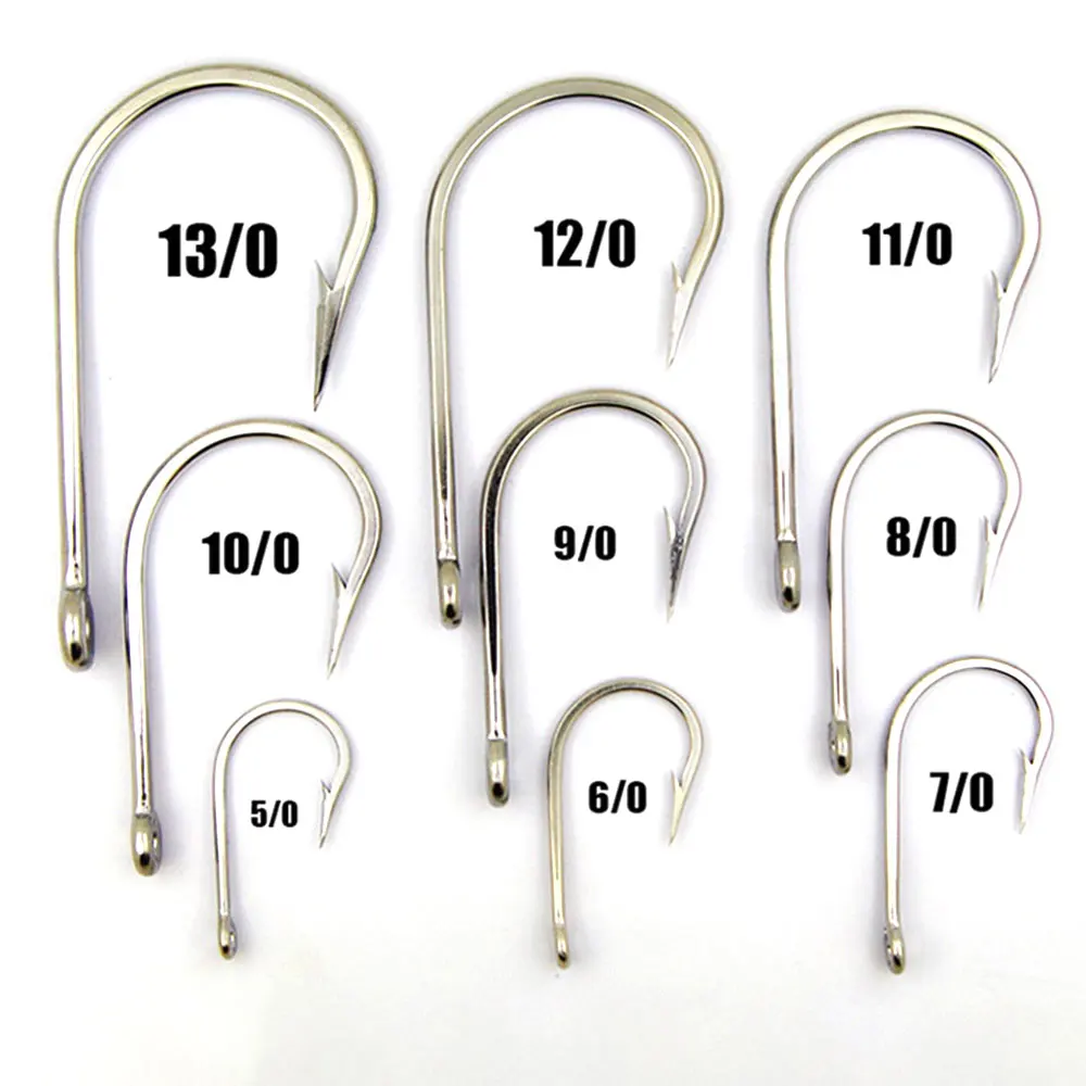 Bimoo 5/0 ~13/0 Stainless Steel Saltwater Fishing Hook Heavy Duty Hook For Big Game Fishing Chunking Jigging Tuna Shark Fishing