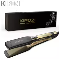 Plancha de pelo profesional de titanio con pantalla LCD