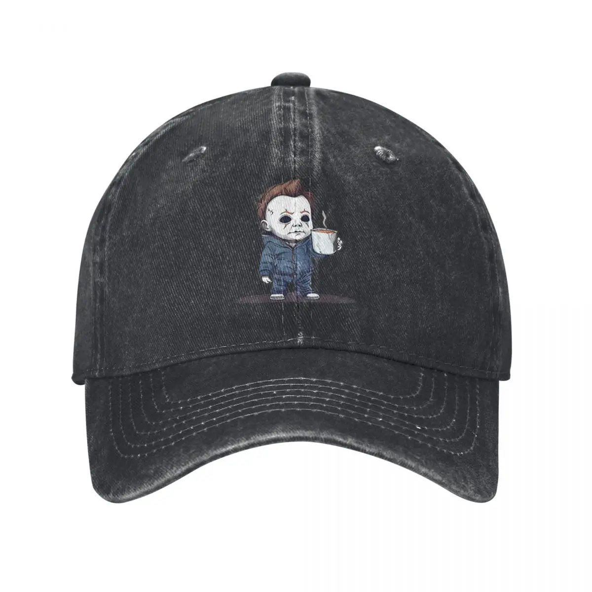 

Vintage Michael Myers Morning Coffee Baseball Caps Men Women Distressed Washed Snapback Cap Halloween Horror Movie Outdoor Hats