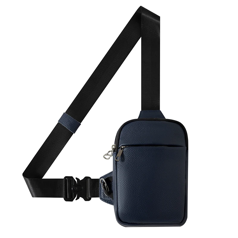 Fashion Mini Top Layer Cowhide Crossbody Bag with RFID Function Alloy Lock High-End Magnetic Buckle Clutch Purse