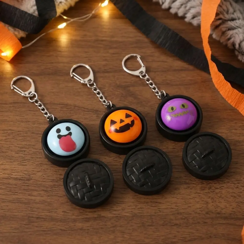 3D Printed Halloween Steamer Fidget Keychain Click Sound Funny Pumpkin Sound Light Click Keychain Plastic Removable Lid