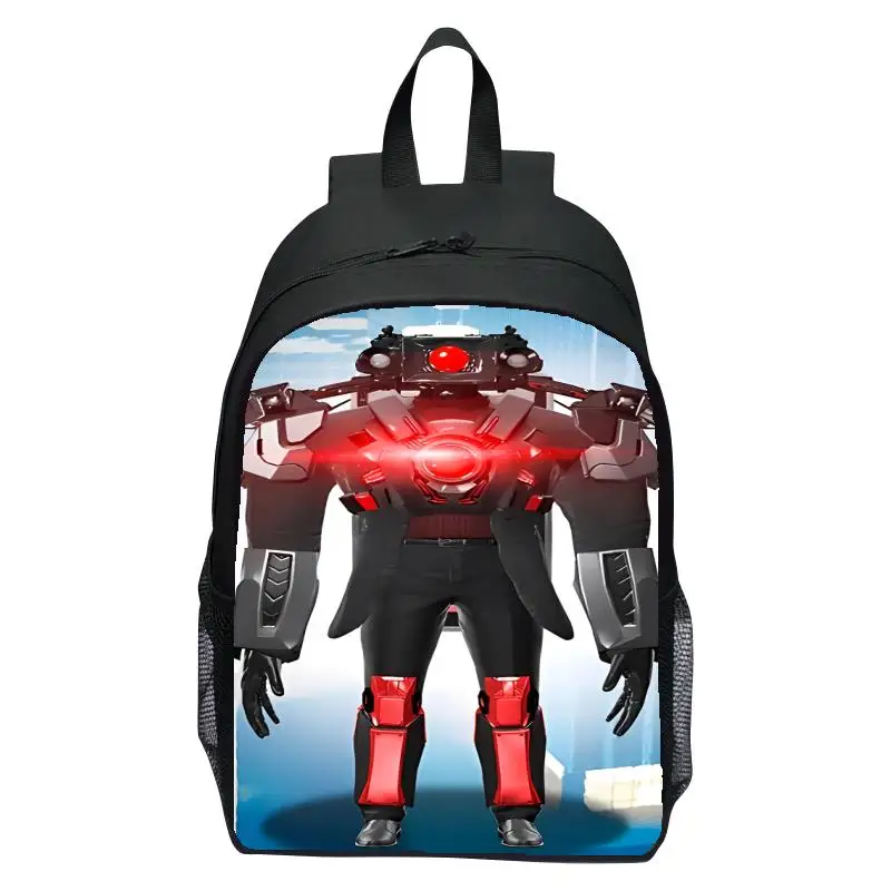 Mochila con estampado Digital Skibidi para niños, bolsa escolar para estudiantes, Monitor Titan, recién llegado