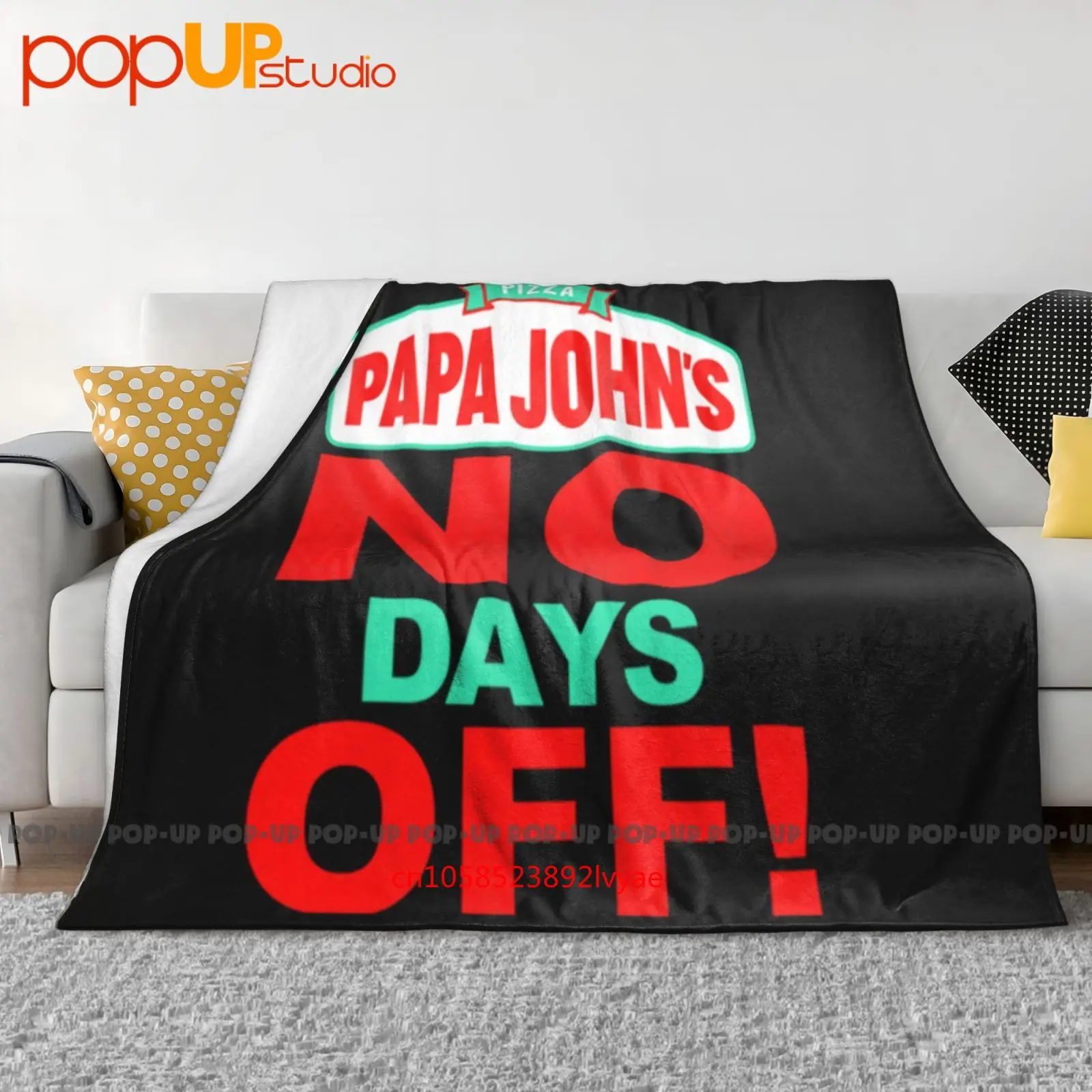 Pizza Papa Johns No Days Off Manta ultrasuave Edredón Funda de sofá de invierno Fundas de cama