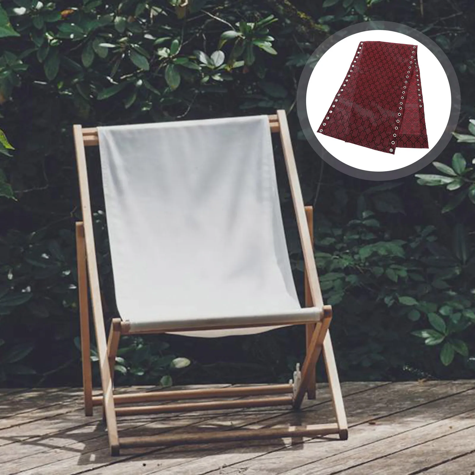 

1Set Replacement Fabric for Patio Chairs Lounge Chair Repair Cloth Outdoor Chair Fabric with Attachment Ropes Lounge Repair Kit