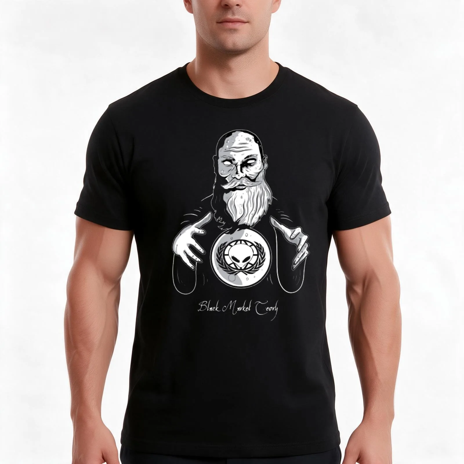Storybook Sages Black Market Theory T-Shirt Summer Casual Cotton Tee Oversized Streetwear Tops Vintage Graphic Print