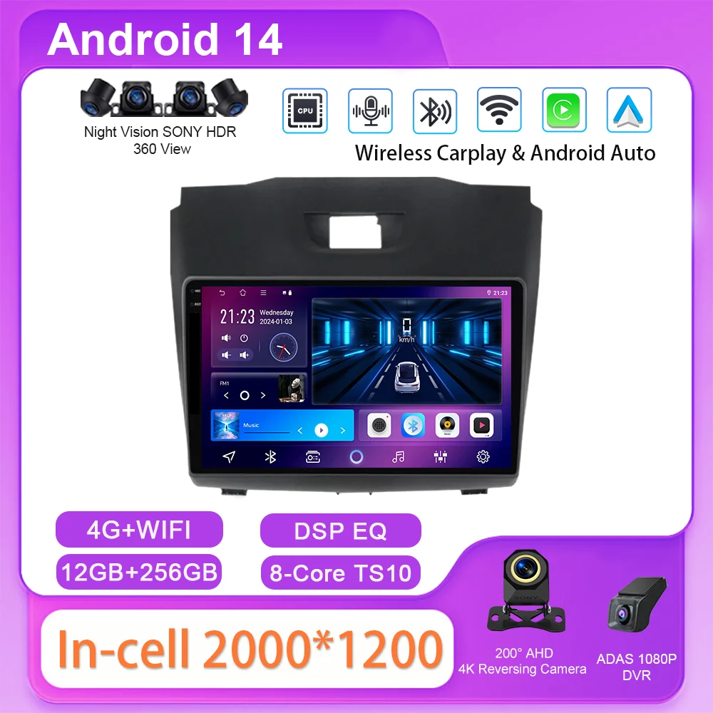 

Автомобильное радио Android Carplay для Chevrolet TrailBlazer 2012-2016 S-10 S10 Colorado для Isuzu D-Max DMAX Мультимедиа Стерео 2Din GPS