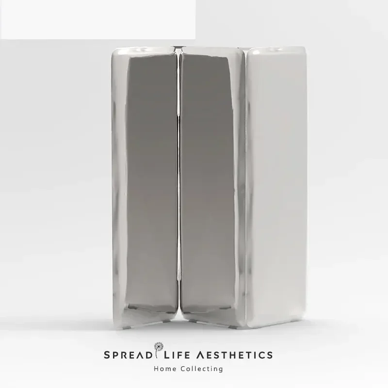 

INS Internet Celebrity Nordic Modern Light Luxury Design Creative Art Stainless Steel Folding Screen Dressing Mirror