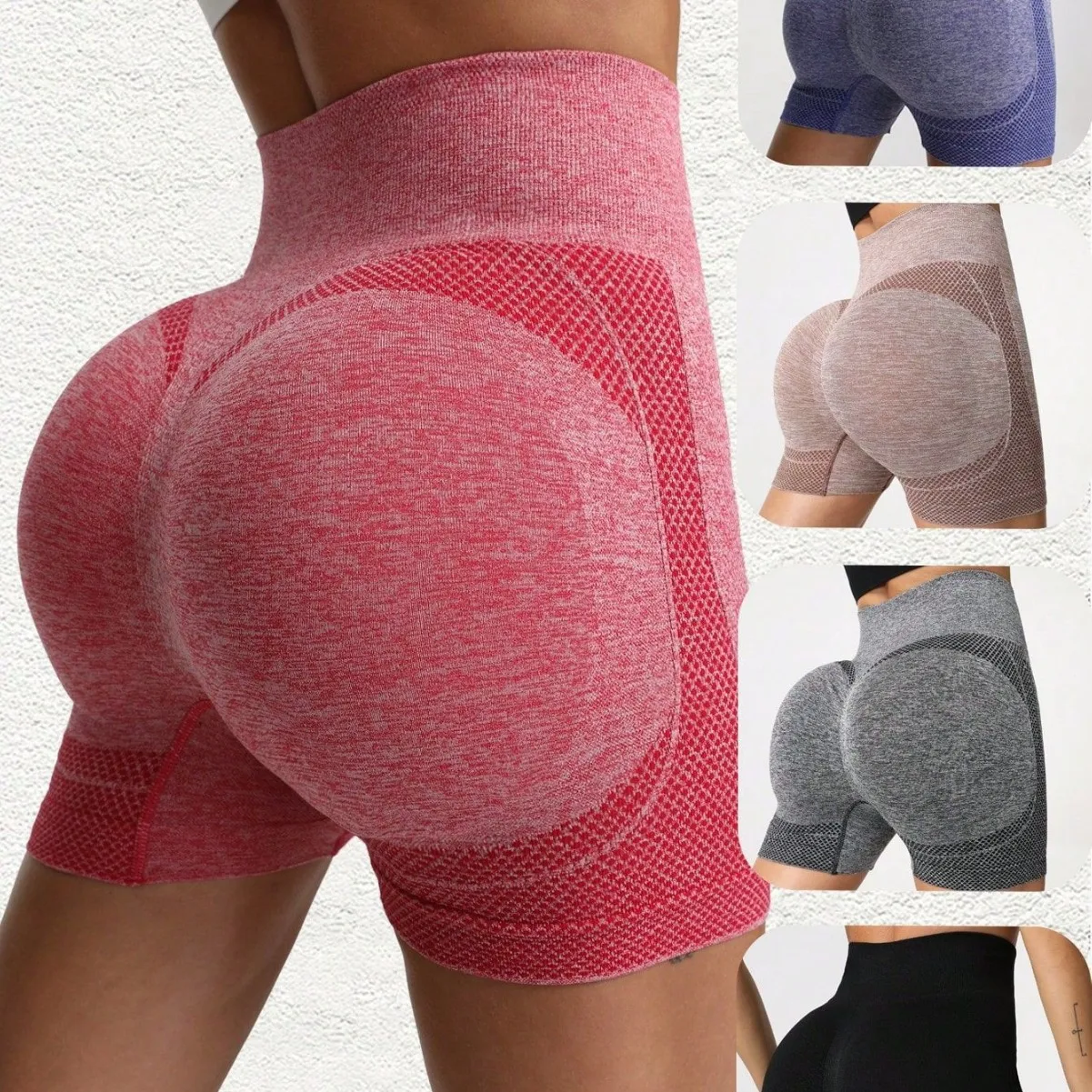 Women's High-waisted Tummy-control Stretchy Tight-fitting Leggings Peach-shaped Bottom Seamless Quick-drying Yoga and Running