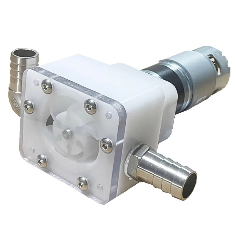 12V 2L/Min Honey Gear Pump Filling Machine Water low viscosity liquid particles 2mm Butter Peanut Flexible pump