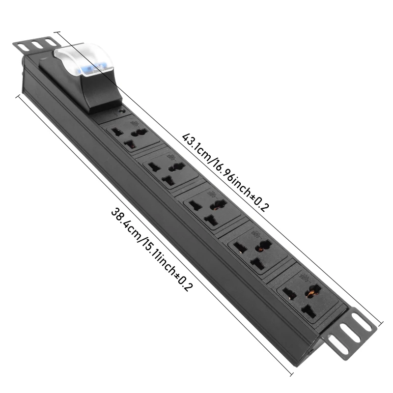 16A/32A Air Switch 4000/8000W Universal PDU Power strip 5 Units Outlet Industrial Socket Aluminum alloy shell