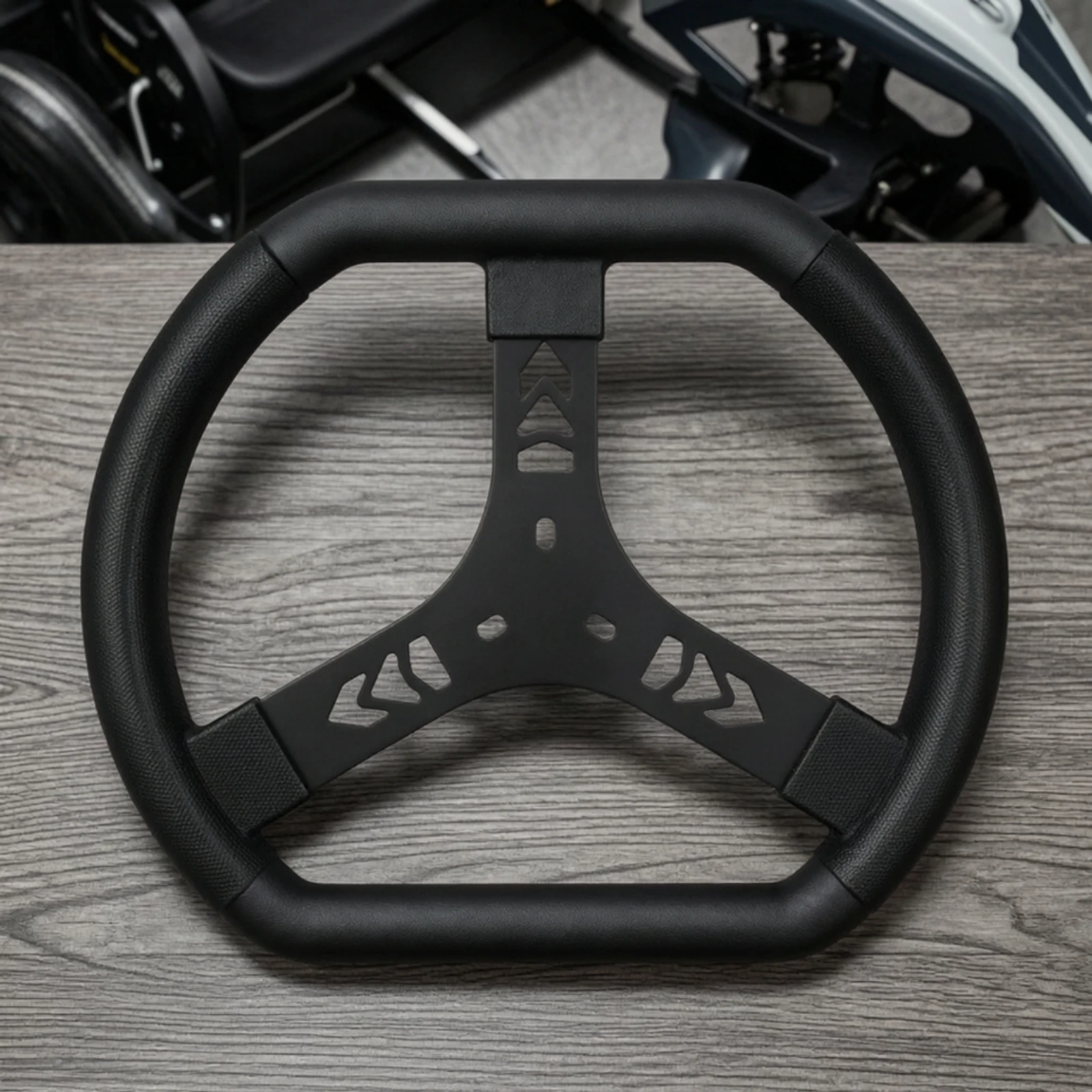 340mm Racing Steering Wheel Rigid Three-Spoke Racing Steering Wheel Sporty Slim for Vehicle Customization, Track Builds