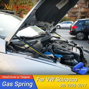 For VW SCIROCCO 2008 2010 2012 2013 2015 2016 2017 Car Bonnet Hood Gas Spring Shock Lift Strut Bar Support Hydraulic Rod Styling