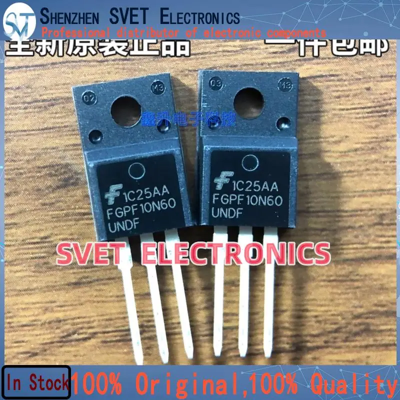 10PCS-50PCS  FGPF10N60UNDF  FGPF10N60 IGBT TO-220F 600V/20A Quick Delivery  Fast shipping