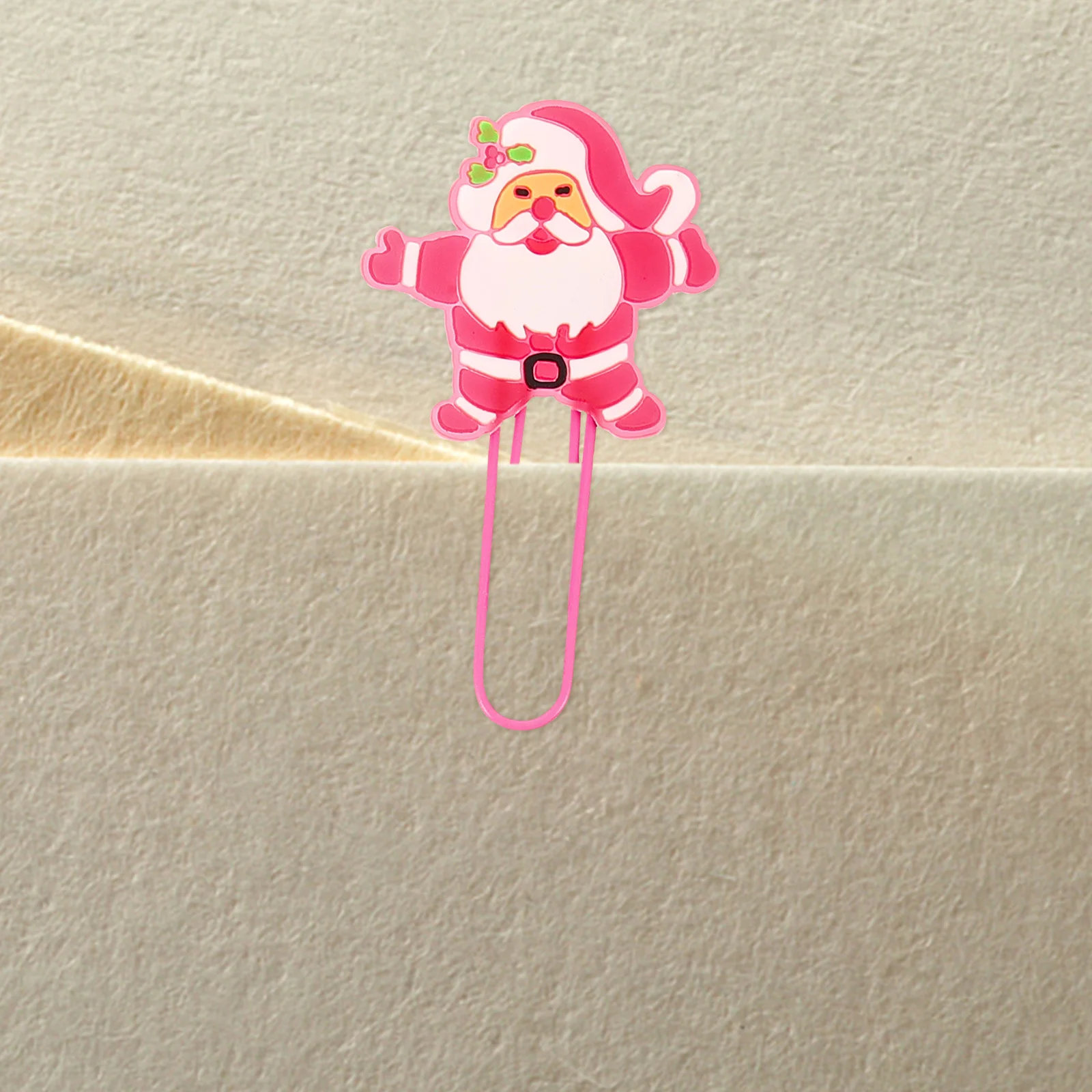 24 قطعة مشبك ورق عيد الميلاد الإشارات المرجعية أشكال لطيفة احتفالية مقاطع PVC لمكتب المدرسة وثيقة حفظ الورق المنظمة