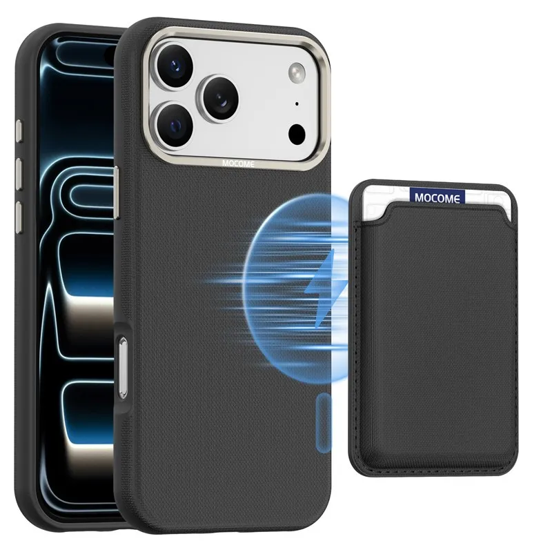 

2 in 1 Removable Magnetic Card Wallet Case For iPhone 12 13 14 15 16 17 Pro Max Air Plus Wireless Charging Luxury Leather Cover