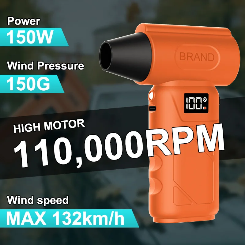 Tragbares Mini-Elektro-Turbogebläse 110000 U/min Luftstaubsauger für Kamera, Computer, Tastatur, Auto-Armaturenbrett-Reinigung