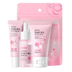 Gezichtsverzorging Set Reiniger Sakura Essence Cream Hydraterende Whitening & Anti-Aging Toner Oogcrème Gezicht Serum Oog Huidverzorging