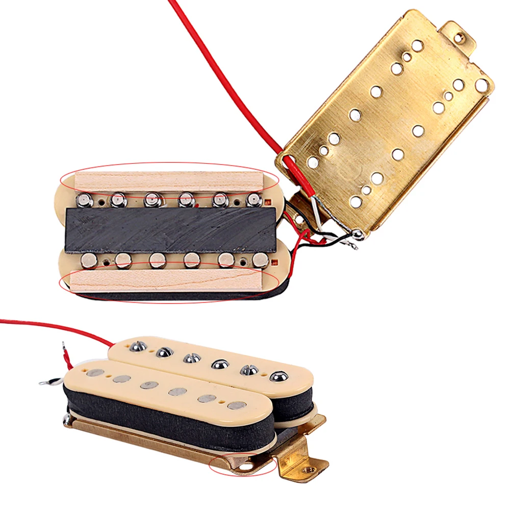 

2 PCS Acoustic Guitar Accessories Pickup Spacer Pickups Part Electric Beige Bamboo